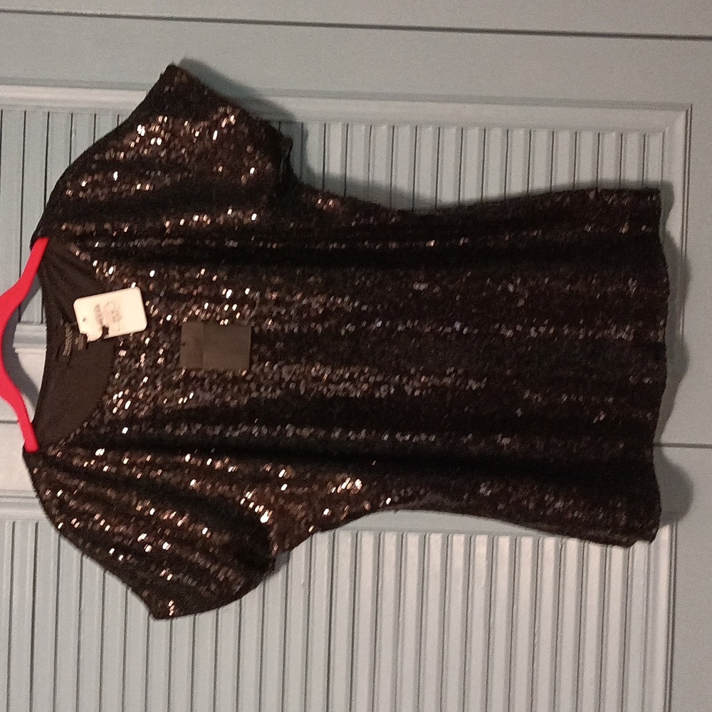 Black sequined lined top